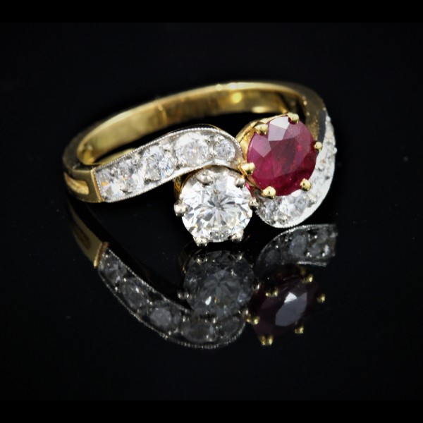 Bague Rubis et Diamants