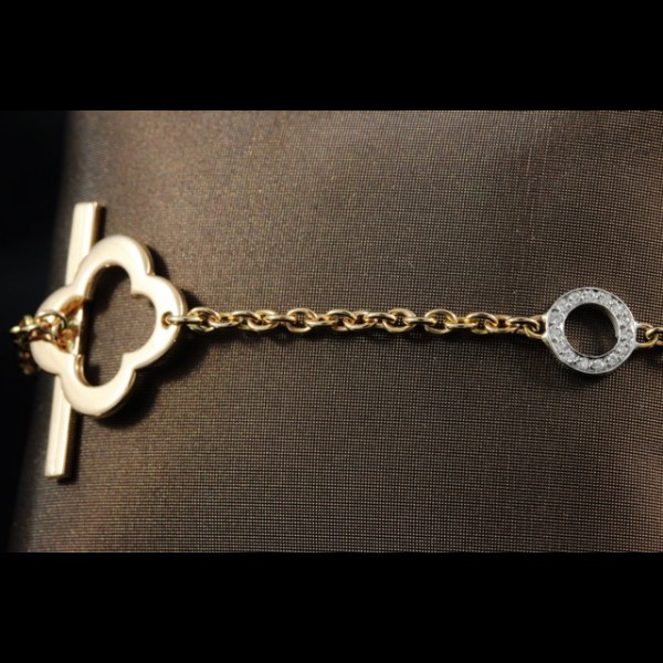 Bracelet or jaune et diamants